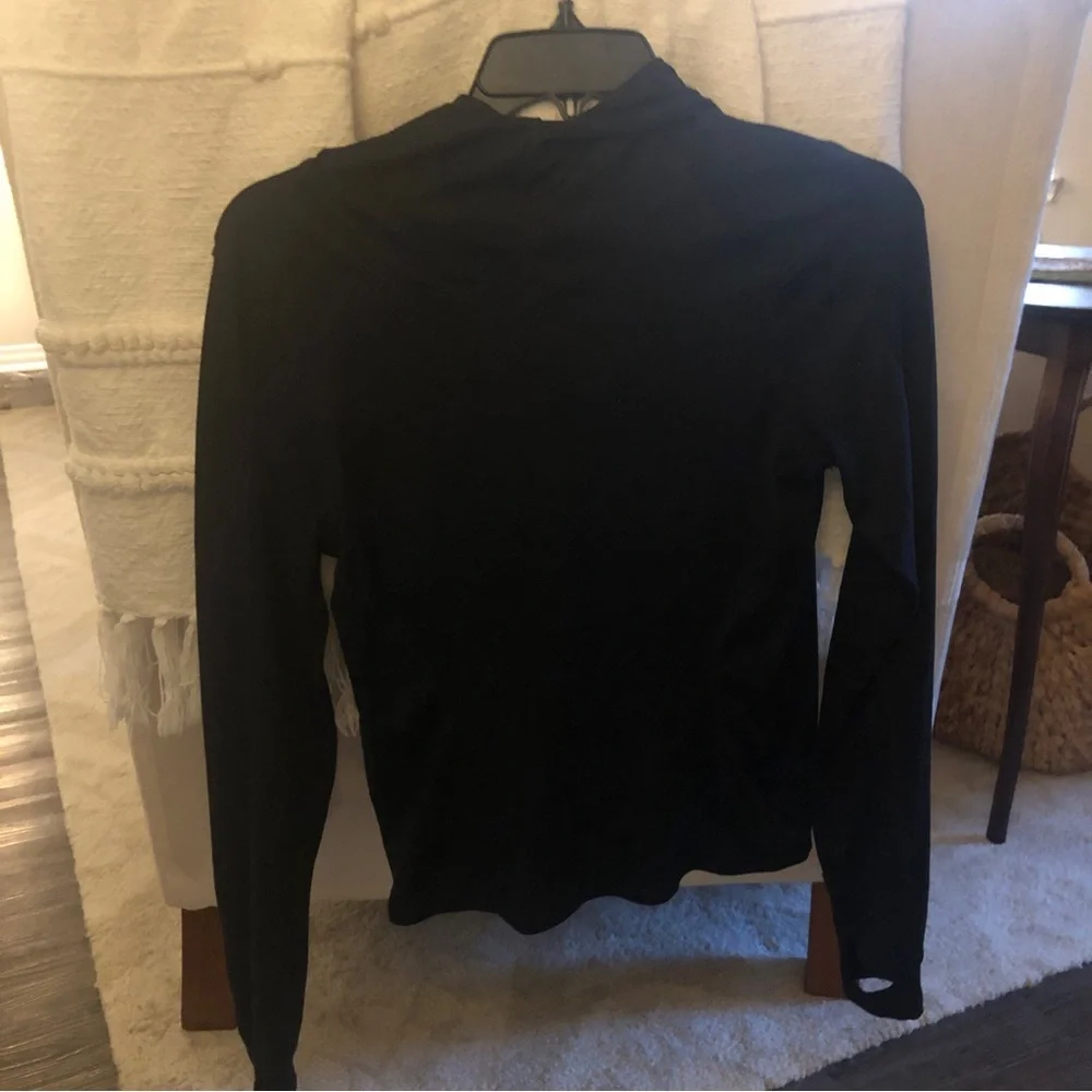 Free People Black Layer Hoodie Size S